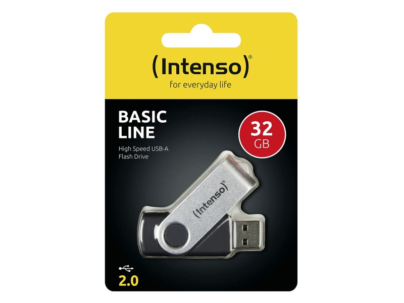 USB стик INTENSO Basic Line 32 GB Черен NaN –