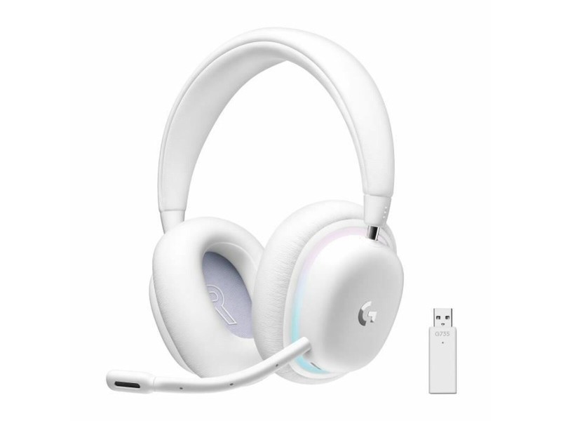 Слушалки с микрофон Logitech G735 Бял Син/бял NaN –