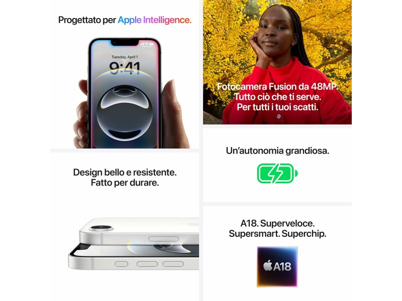 Смартфони Apple MD1R4QL/A 6,1 128 GB Бял NaN –