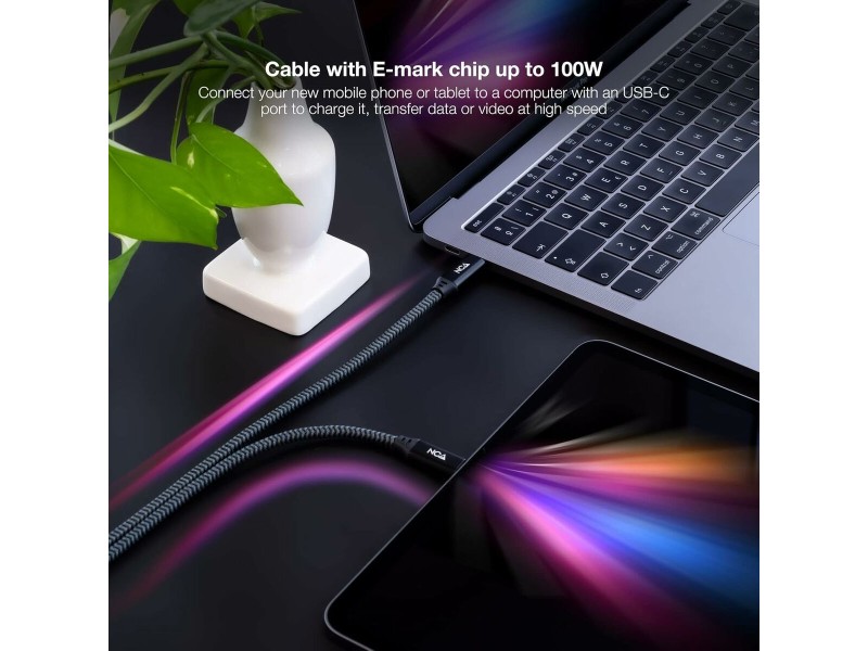 Кабел USB-C NANOCABLE 10.01.4301-COMB Черен 1 m NaN –