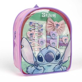 Детска Раница с Аксесоари за Коса Stitch Многоцветен