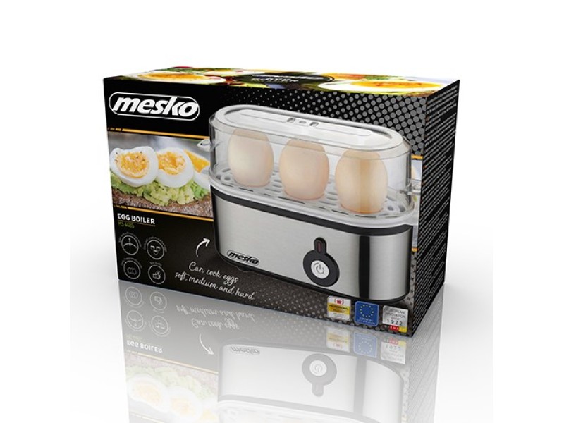 Mesko MS 4485 egg cooker 3 egg(s) 210 W Black,Silver,Transparent