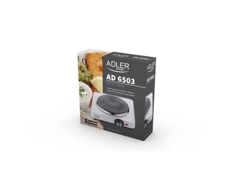 Adler AD 6503 hob White Countertop Sealed plate 1 zone(s)