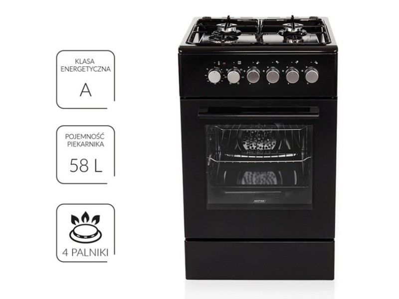 MPM MPM-56-KGM-12B Gas/electric cooker Black