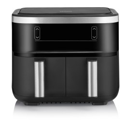 Severin FR 2453 fryer Double 3.25 L Stand-alone 2850 W Hot air fryer Black, Silver