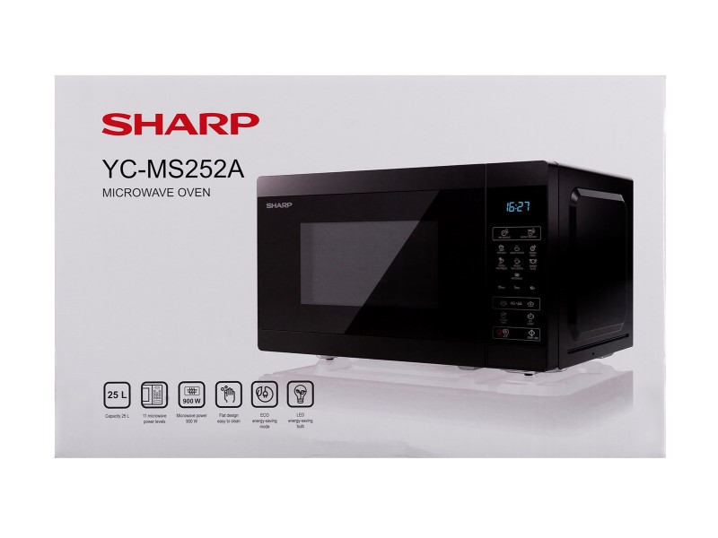 SHARP YC-MS252AE-B microwave oven