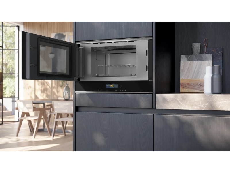 Siemens iQ700 BE732L1B1 microwave Black Combination microwave Built-in 21 L 900 W