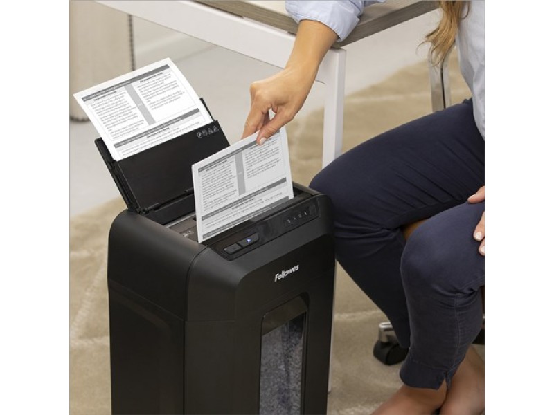 Fellowes Automax 80M paper shredder Particle-cut shredding 22 cm Black