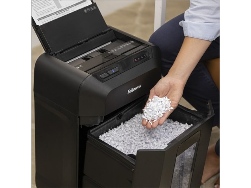 Fellowes Automax 80M paper shredder Particle-cut shredding 22 cm Black