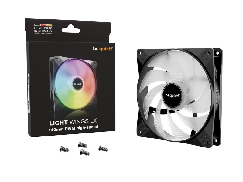 be quiet! LIGHT WINGS LX 140mm PWM high-speed Computer case Fan 14 cm Black 1 pc(s)