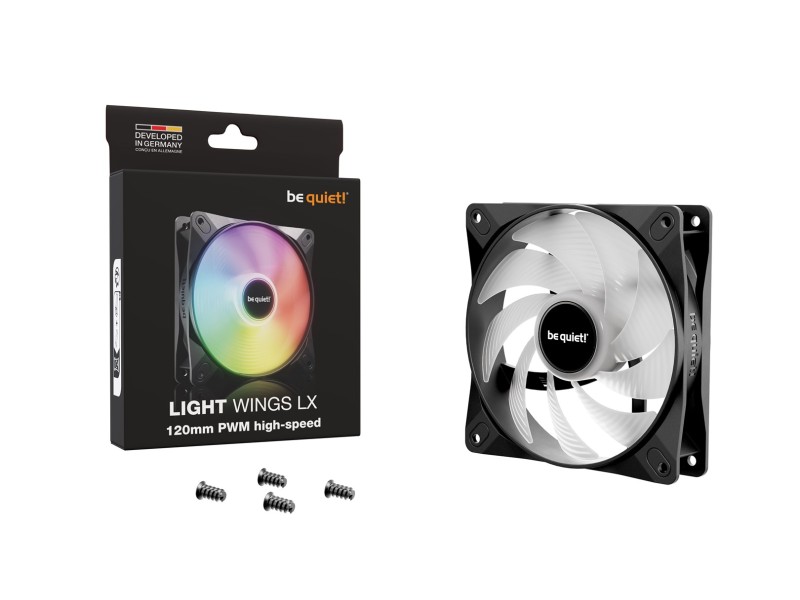 be quiet! LIGHT WINGS LX 120mm PWM high-speed Computer case Fan 12 cm Black 1 pc(s)