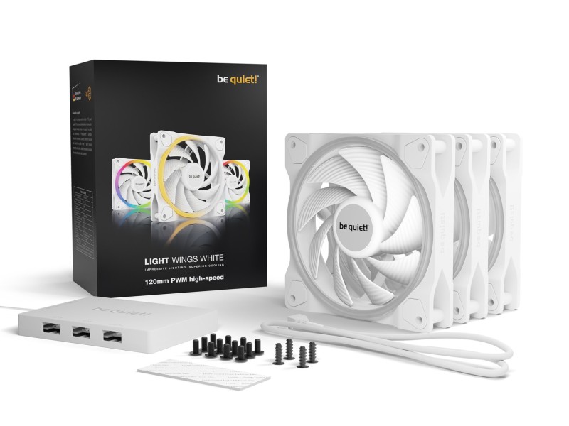 be quiet! Light Wings White | 120mm PWM high-speed Triple-Pack Computer case Fan 12 cm 3 pc(s)