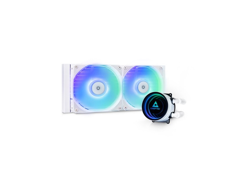Chieftec ICEBERG 240-RGB-W Computer case All-in-one liquid cooler 12 cm White