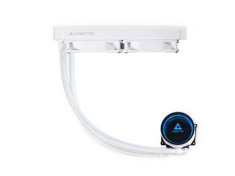 Chieftec ICEBERG 240-RGB-W Computer case All-in-one liquid cooler 12 cm White