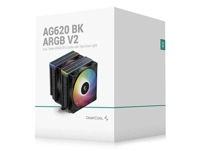 DeepCool AG620 BK ARGB V2 Chipset, Motherboard Air cooler 12 cm Black 1 pc(s)