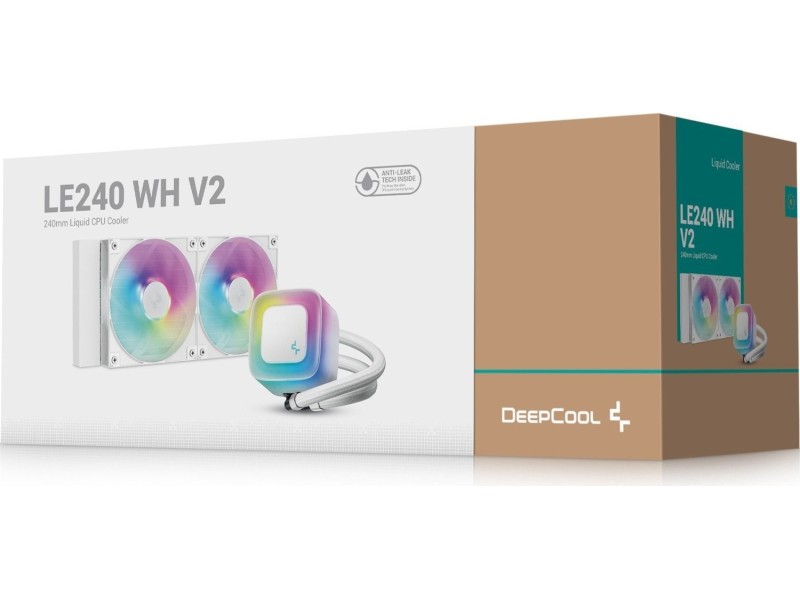 DeepCool LE240 WH V2 Processor All-in-one liquid cooler 12 cm White 1 pc(s)