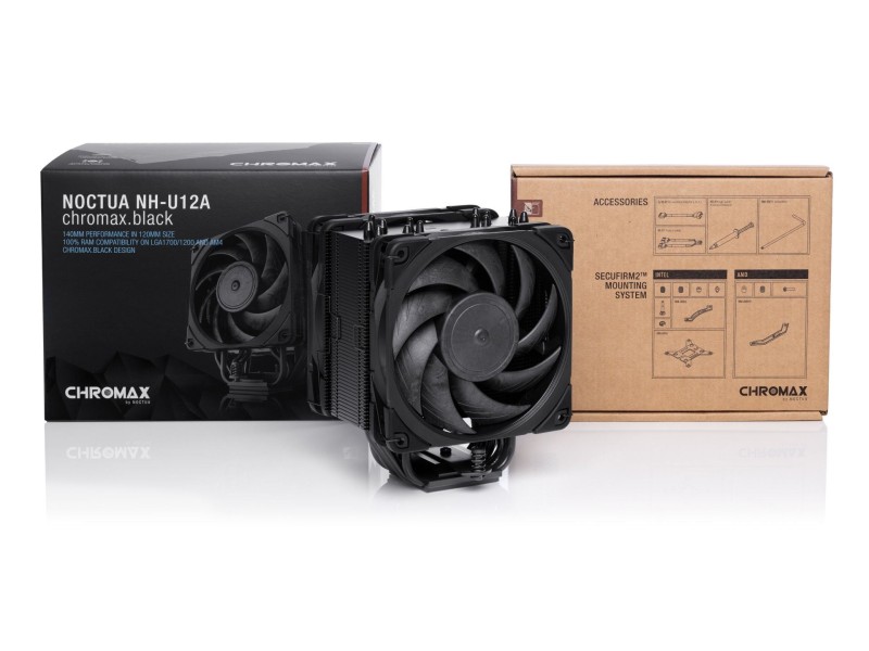 Noctua NH-U12A Processor Air cooler 12 cm Black 1 pc(s)