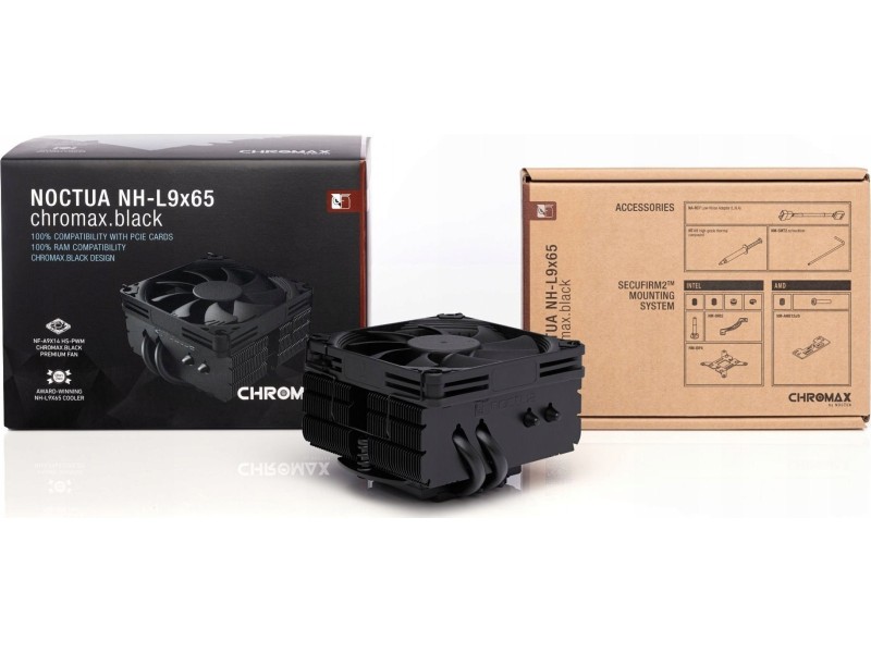 NOCTUA NH-L9x65 chromax.black Low Profile CPU cooler