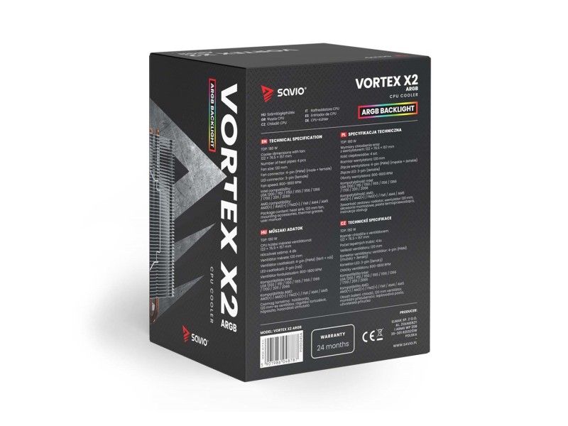 SAVIO VORTEX X2 ARGB CPU COOLING