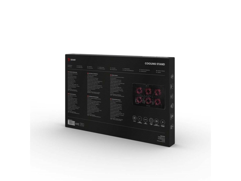 Laptop cooling pad, 6 backlit fans, 2000 RPM, SAVIO COS-01