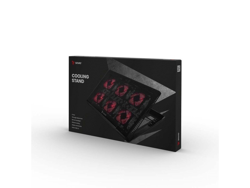 Laptop cooling pad, 6 backlit fans, 2000 RPM, SAVIO COS-01