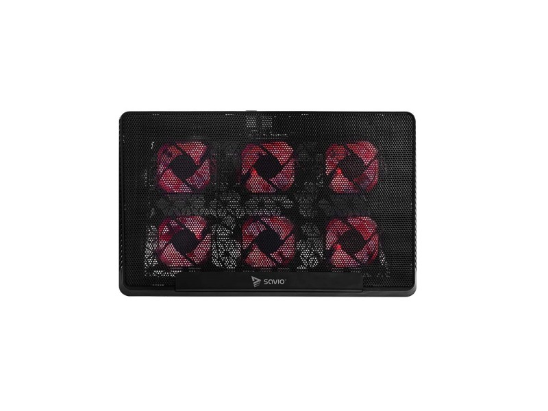 Laptop cooling pad, 6 backlit fans, 2000 RPM, SAVIO COS-01