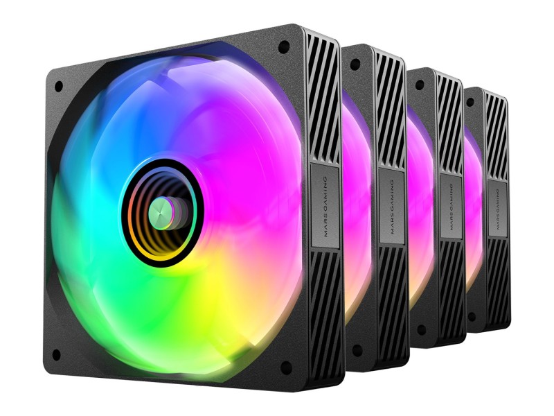 Mars Gaming MFSI4KIT computer cooling system Computer case Fan 12 cm Black
