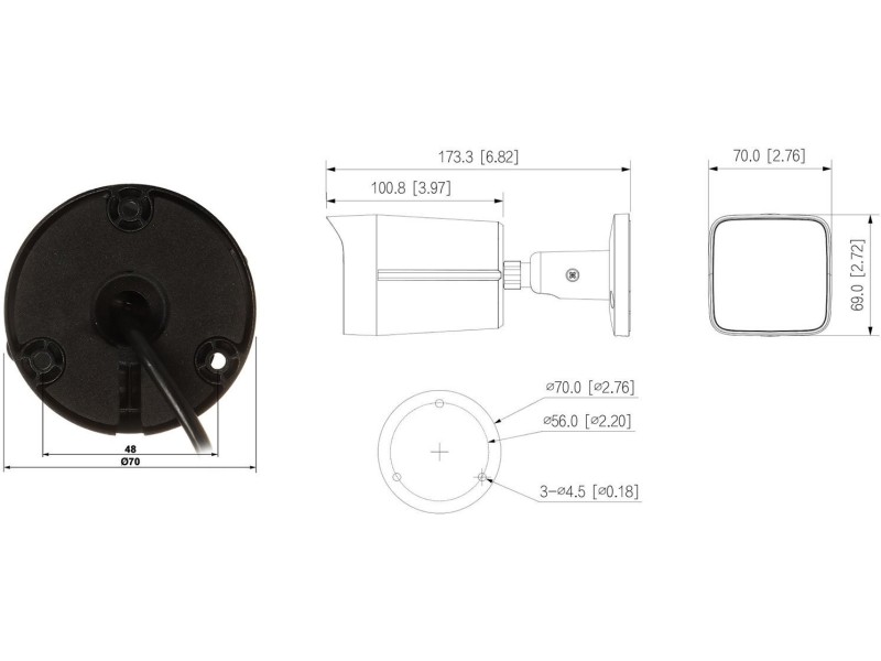 DAHUA IPC-HFW1639TC-A-IL-0280B-S6-BLACK IP CAMERA