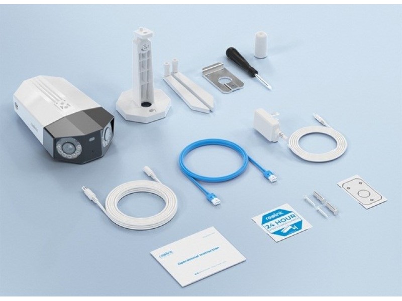 Reolink Duo Series W730 - 4K Outdoor Wi-Fi Camera, Dual-Lens, 180° Panoramic View, Person/Vehicle/Animal Detection