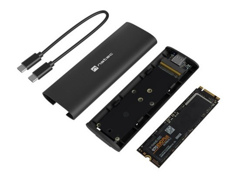 NATEC NKZ-2286 storage drive enclosure SSD enclosure Black M.2