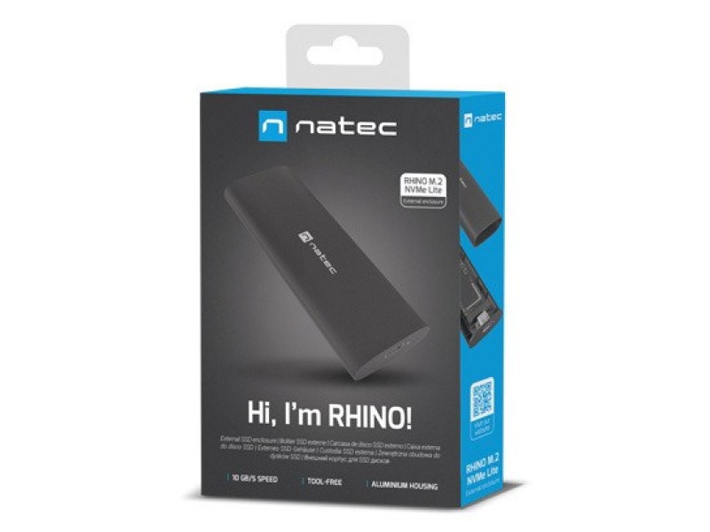 NATEC NKZ-2286 storage drive enclosure SSD enclosure Black M.2