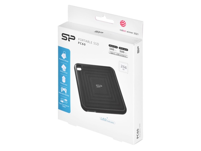Silicon Power PC60 256 GB USB Type-C 3.2 Gen 2 (3.1 Gen 2) Black Silicon Power PC60 256 GB USB Type-C 3.2 Gen 2 (3.1 Gen 2) Black