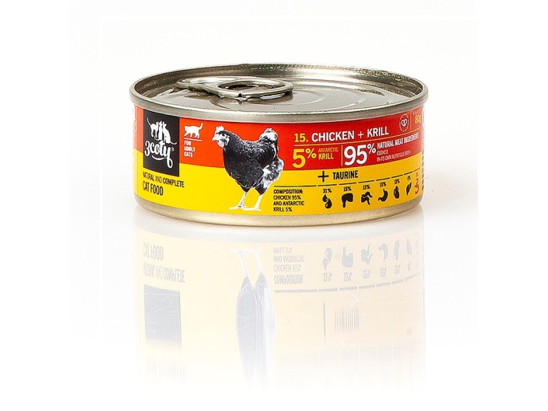 3COTY Chicken with krill - wet cat food - 80g