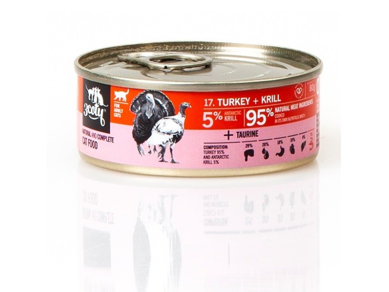 3COTY Turkey with krill - wet cat food - 80g