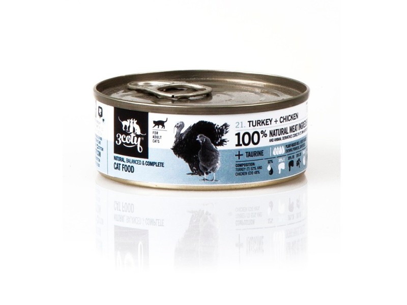 3COTY Turkey with chicken - wet cat food - 80g