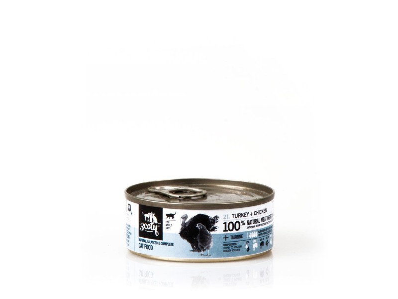 3COTY Turkey with chicken - wet cat food - 80g