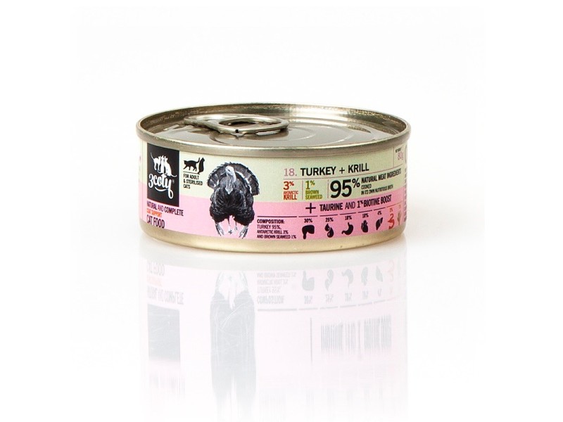 3COTY Turkey with krill Coat support - wet cat food - 80g