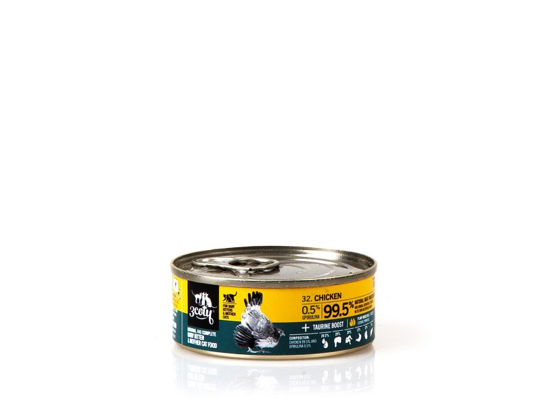 3COTY Chicken with spirulina For kittens and nursing cats - wet cat food - 80g