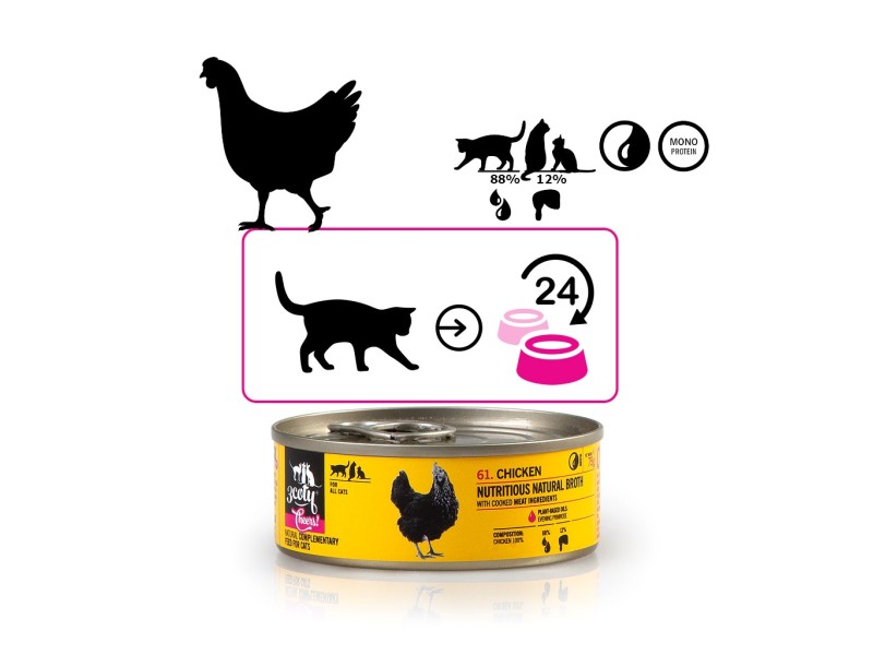 3COTY Chicken Cheers! - wet cat food - 75g