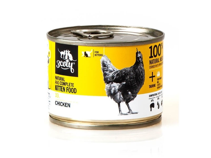 3COTY 33. Chicken Kitten - wet cat food - 180g