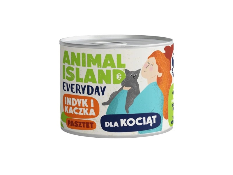 ANIMAL ISLAND Everyday Turkey and duck for kittens - wet cat food - 185g