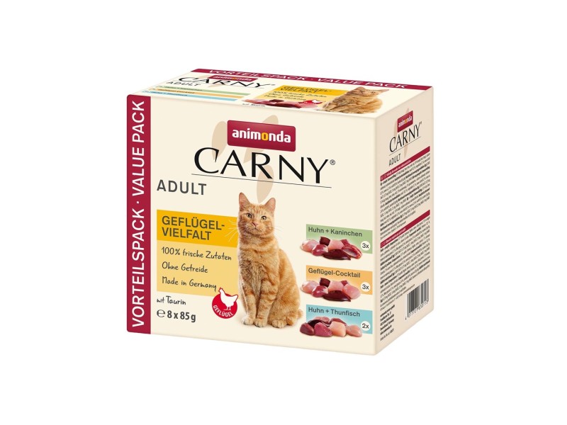 ANIMONDA Carny Adult Poultry mix - wet cat food - 8x85g