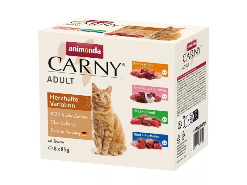 ANIMONDA Carny Adult Mix - wet cat food - 8x85g