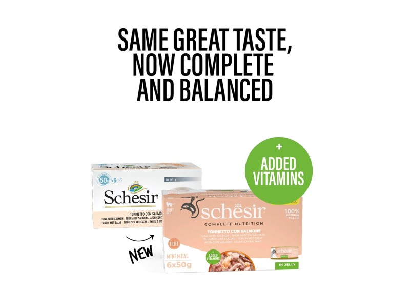 SCHESIR Tuna with salmon in jelly - wet cat food - 6x50g