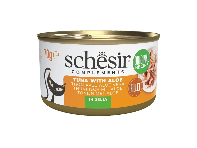 SCHESIR Complements Tuna with aloe in jelly- wet cat food - 70g