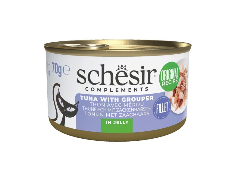 SCHESIR Tuna with grouper in jelly - wet cat food - 70g