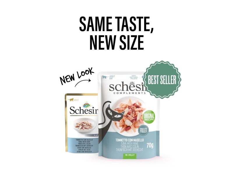 SCHESIR Tuna with hake in jelly - wet cat food - 70g
