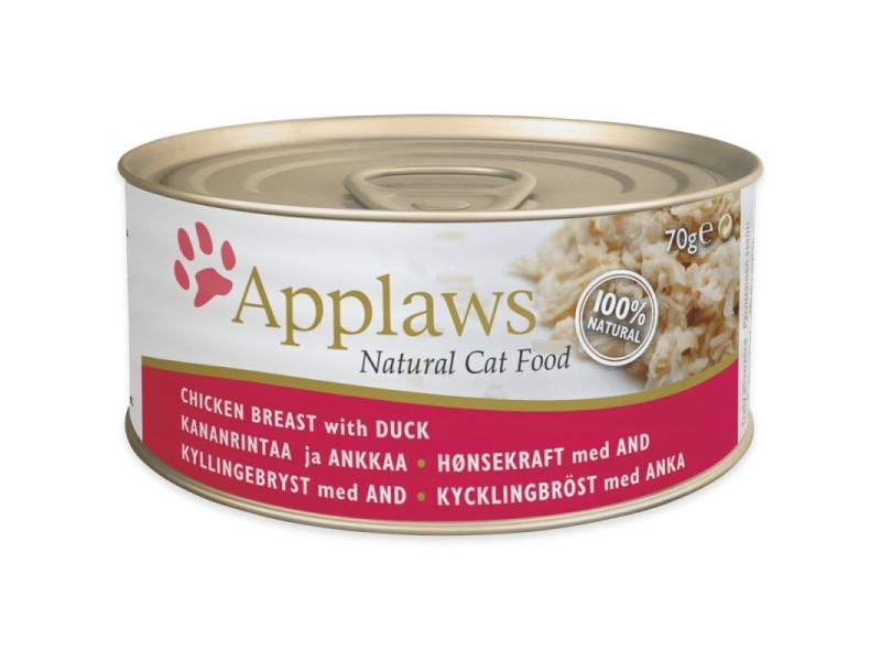 APPLAWS Natural Cat Food Chicken breast with duck - wet cat food - 70g