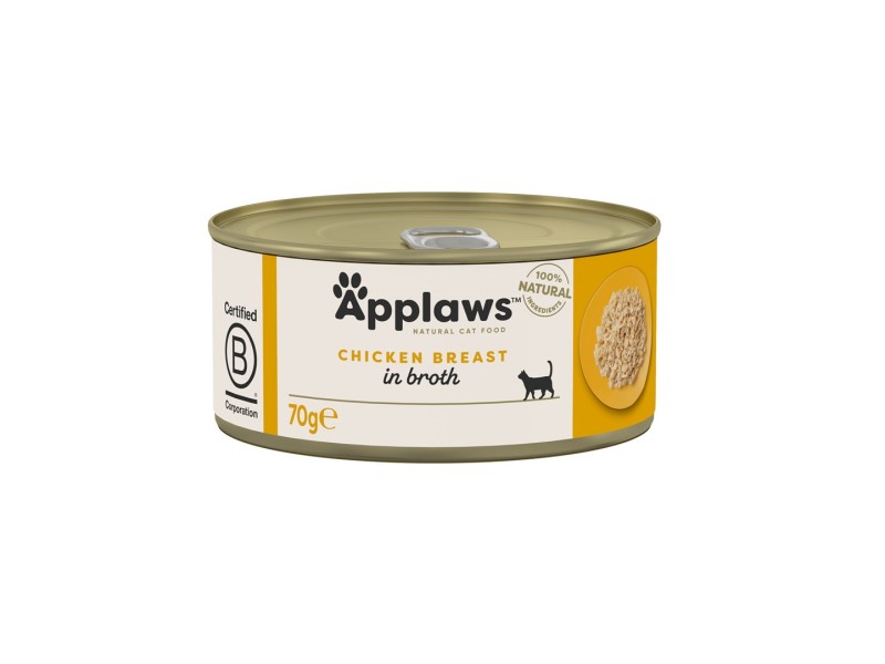 APPLAWS Chicken breast in broth - wet cat food - 70g