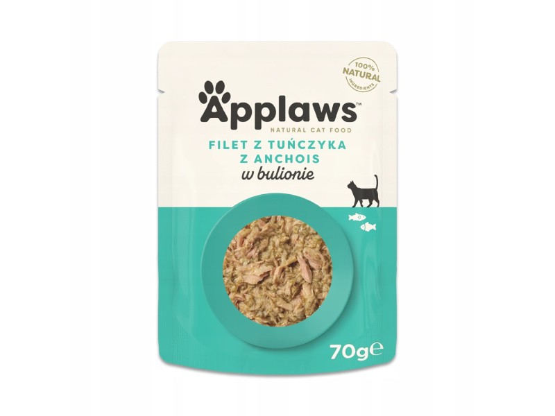 APPLAWS Tuna fillet with anchovy & seaweed in broth - wet cat food - 70g